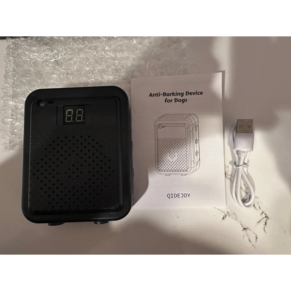 QIDEJOY Anti-Barking Device for Dogs One Size Black